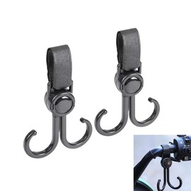 GYWHOOFT 2 Pieces Stroller Hook, 360° Swivel Universal Stroller Hooks, Multifunctional Stroller Hook, Pushchair, Pushchair