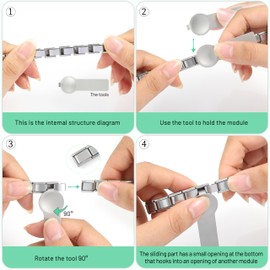 Jwicklirrng 9mm Evil Eye Italian Charms Silver Italian Charm Bracelet Removable Module Charm Links Stainless Steel Handmade DIY Charms for Women Men