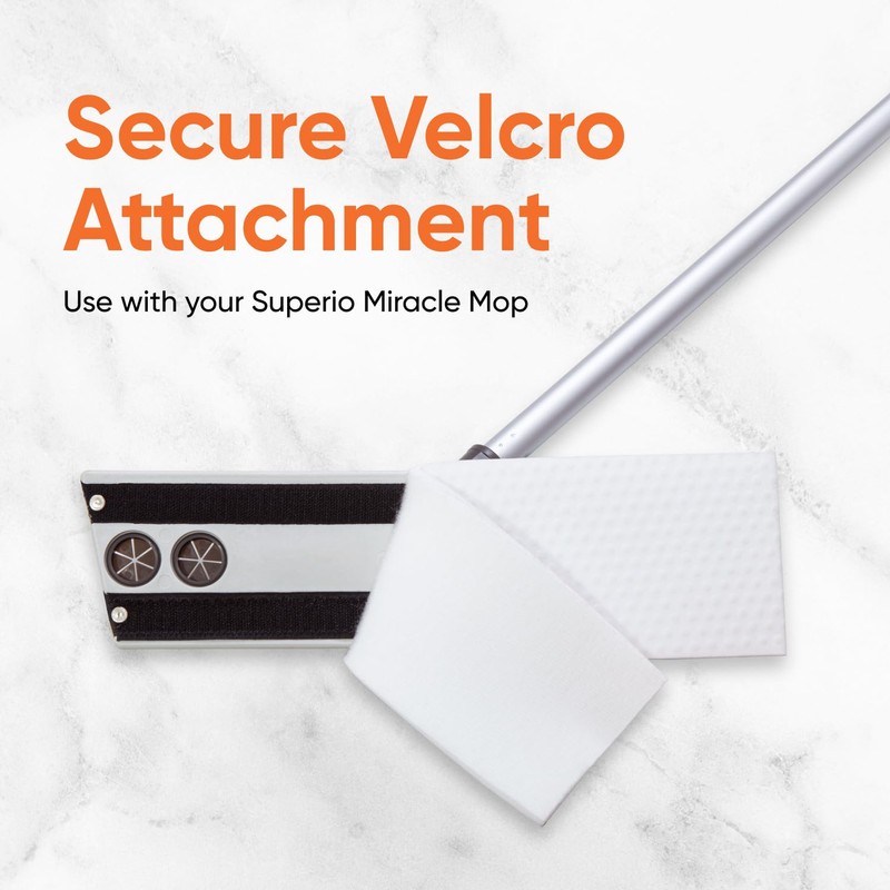 Superio Magic Eraser Mopping Pads, Miracle Sponges Mop Pad for