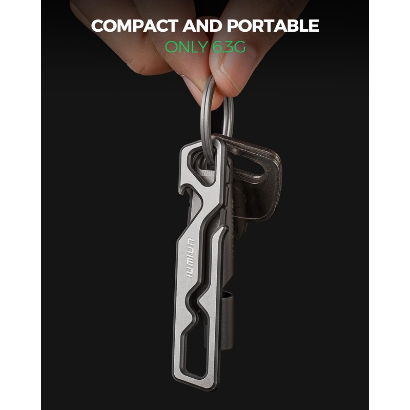 IUMIUN Titanium Quick Pocket Clip Key Chain Holder for EDC-with