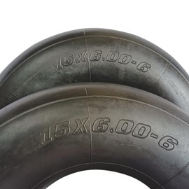 2pack 15x6.00-6 Inner Tube with TR-13 Straight Valve, Replacement Tyre Tube for Lawn Mower, Wheelbarrows, Garden Trailers, Go-Karts, Golf Carts and More
