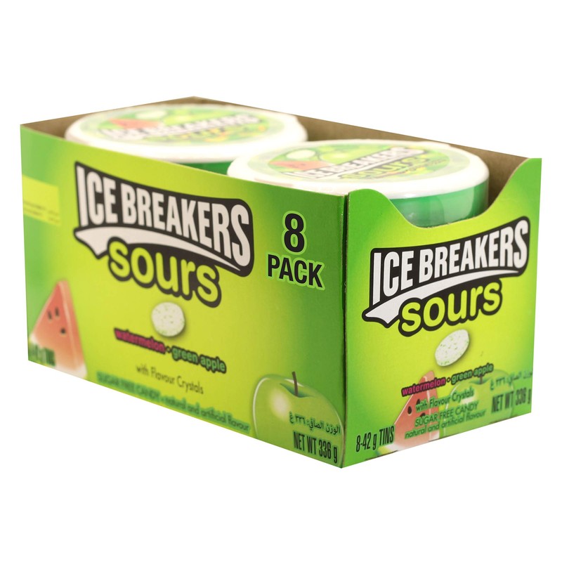 Ice Breakers Sours, Sugar Free Mints, Watermelon and Green Apple