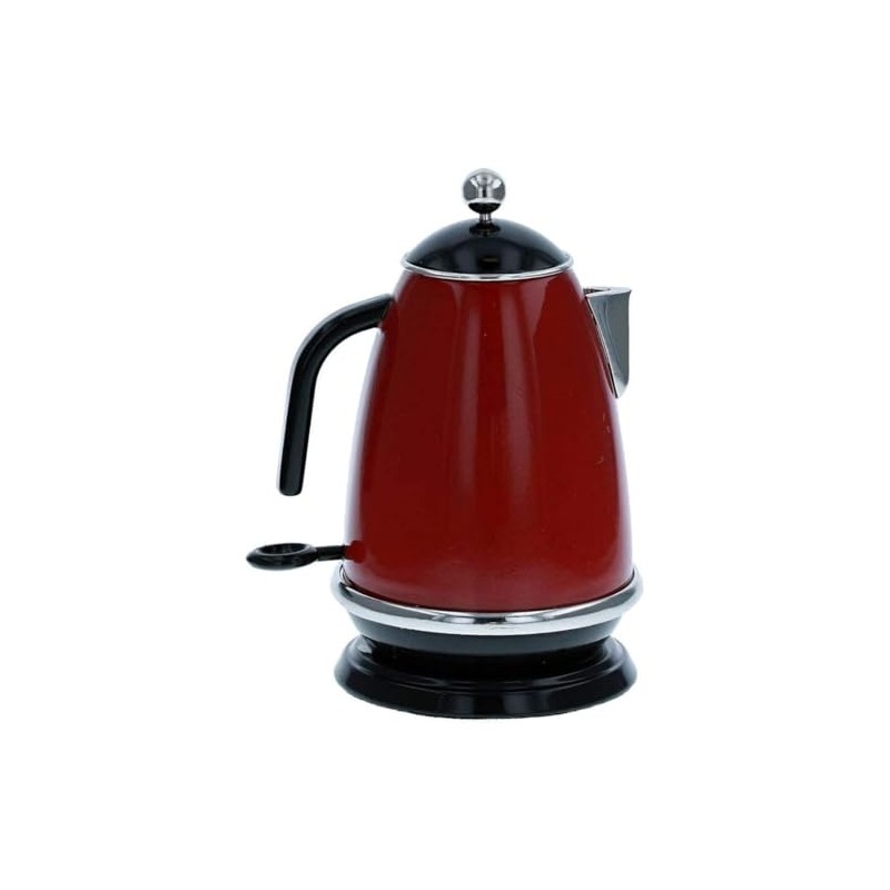 Miniature Red Round Kitchen Kettle Ornament Novelty Collectors Clock 9709