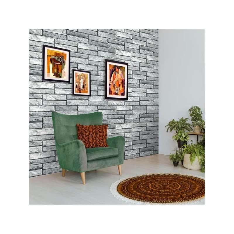 Untitled 3D PVC Wall Panels/Ceiling Panels, Expansi Greystone, 1 Panel,