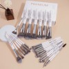 Set 25 Brochas De Maquillaje Profesionales Alta Calidad Color Blanco/Negro