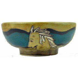 Mara Ceramic Stoneware 24 Oz. Horses Serving Bowl