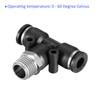 M METERXITY 1pc 6.5mm PT Male Thread Push Lock Fitting