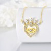 ONEFINITY Evil Eye Necklace for Women 925 Sterling Silver Heart