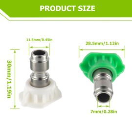 EPLZON Pressure Washer multiple degrees Nozzles Tips Set with 1/4 Inch Quick Connect and Rated Up to 4000 PSI(5Pcs)