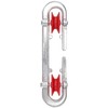 KEILEOHO 4 Pack Clothesline Spreader, Aluminum Clothesline Spreader Plastic Wheel