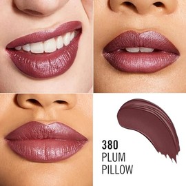 Rimmel Rimmel Lasting Finish Lipstick 380 Plum Pillow, Creamy Satin Finish, Long Lasting 8 HR Wear, Comfortable Formula, Rich Pigment