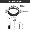 Pipe Clamp Set 50 mm: 12 Screw Pipe Clamps +