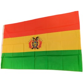 NWFlags Bolivia Flag 5ft x 3ft 75d Premium Polyester Suitable For Flagpoles | Strong Polyester 5x3 foot material Bolivian flag with Eyelets