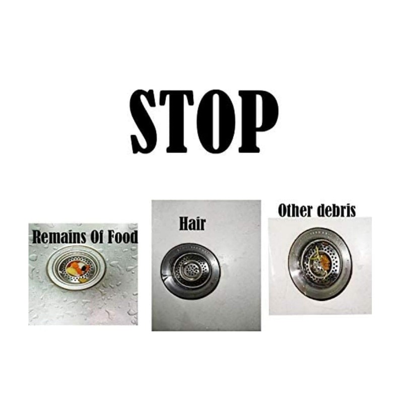 (4 pcs) 70mm Stainless Steel Kitchen Sink Strainer Plug Sink