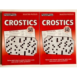 Issue 241 and 242 of Crostics Puzzles from The Penny Press Selected Puzzles Series. Long Quote Crostics
