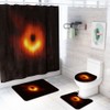 4PCS Shower Curtain Waterproof Non slip Mat Toliet Cover Rug