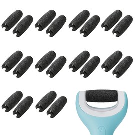 20 Pack Foot File Replacement Rollers, Electric Foot File Hard Skin Remover, Black Coarse Rollers, Compatible with Velvet Smooth, Long-Lasting Foot Care Solution