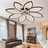 Modern 35" Ceiling Fan with Lights & Remote Control, Low