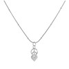 Sterling Silver Peace Symbol & Heart Pendant on 24 Inches