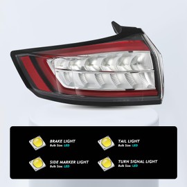 TUSDAR Tail Light Assembly for 2015-2018 FORD EDGE LED Rear Taillight Assembly OE Style Replacement Tail Lamp (Left Driver Side)