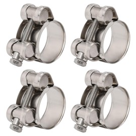 Suprom 4 Pack 1.05" T-Bolt Hose Clamps, 304 Stainless Steel Heavy Duty Hose Clamps, Turbo Intake Clamp Working Range 26mm-28mm for 1.05" Hose OD