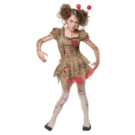 California Costumes Girls Voodoo Dolly Child Costume Tan/Red, Large