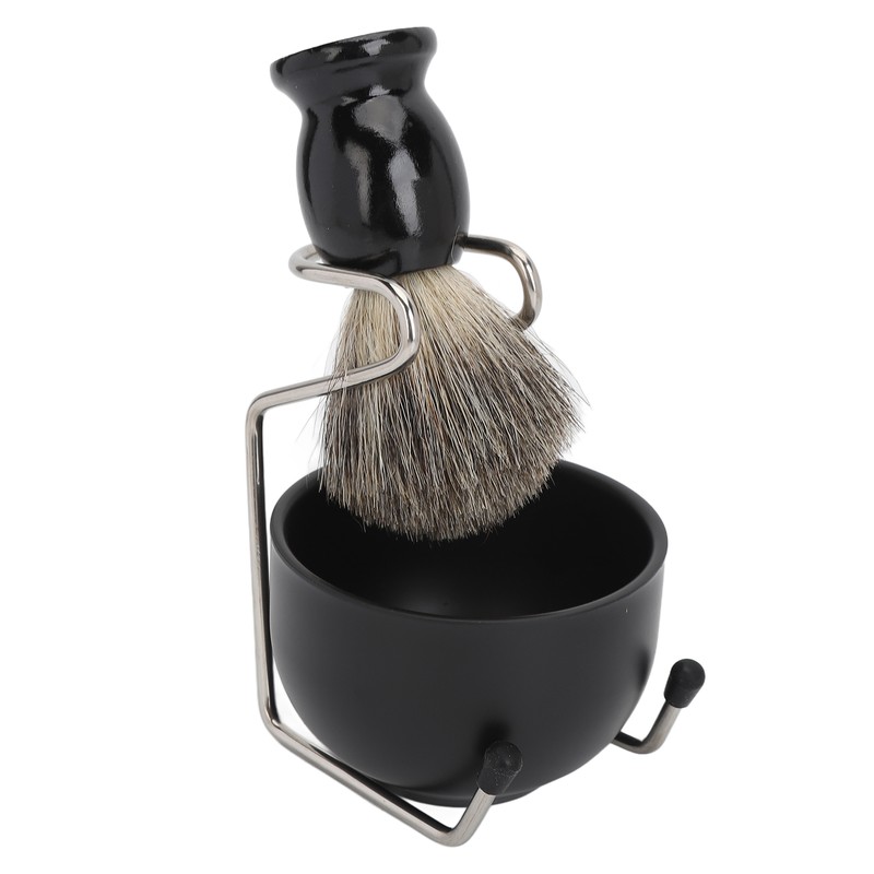 Men Beard Shave Set Brush Stand Foam Bowl Beard Brush