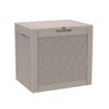 CRO DECOR 30-Gallon Weatherproof Outdoor Storage Box with Rattan Effect