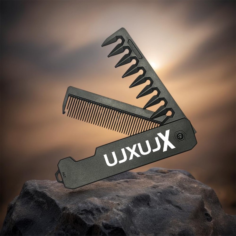 2 in 1 Portable Folding Comb for Men & Women