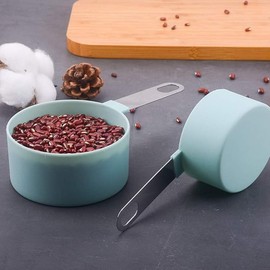 Measuring Spoons Set of 8 Plastic Measuring Cups, Measuring Cup Set Stainless Steel for Measuring Liquids Solids with 4 Measuring Cups and 4 Spoons, Measuring Tool of Kitchen, Dosing Spoon for Baking