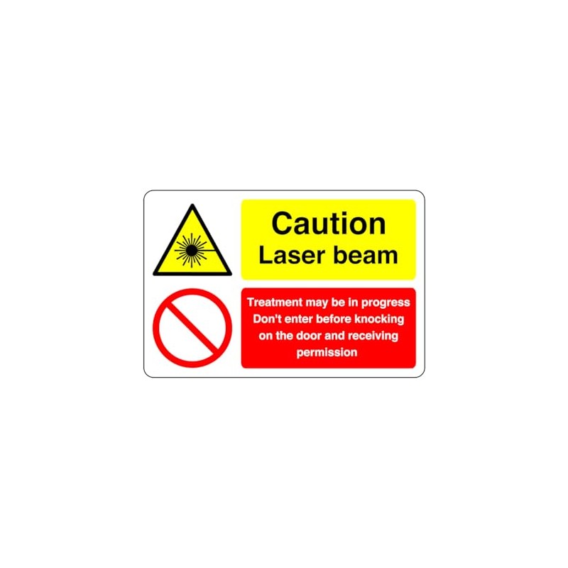 Safety First Display LTD Caution laser beam sign - 1.2mm