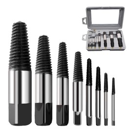 ENN LLC 8 Piece Screw Extractor Set for Broken Bolts, Screw Extractors, Broken Bolts, Screw Extractor Tool