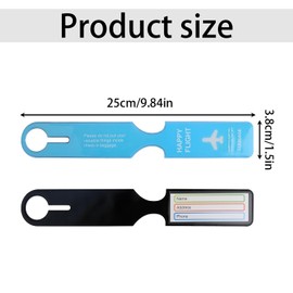 Tabanzhe Luggage Tags-4PCS Travel Luggage Labels Name Address Phone Number Suitcase ID Tag Initial Label Baggage Identifier for Checked Luggage Handbags Backpacks Bags