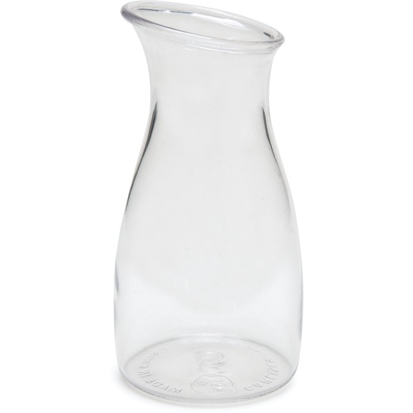 Carlisle FoodService Products 7090007 Cascata Carafe Juice Jar Beverage Decanter Only, Plastic, .25 L, Clear, 1 Count (Pack of 1)