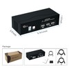 CKLau 2 Port Displayport KVM Switch Dual Monitor 4K60Hz 2K144Hz