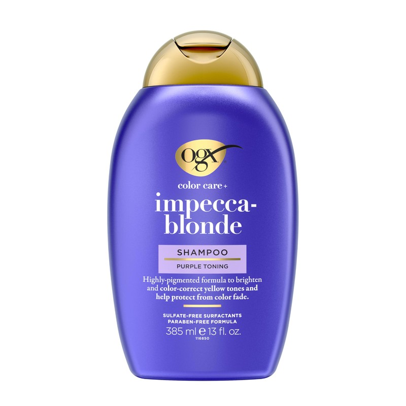 OGX Impecca-Blonde Purple Toning Shampoo, 13 fl oz