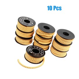 A ABSOPRO Number 0-9 Print 1.5mm 2 Wire Cable Flexible Markers Tag (Set of 10)