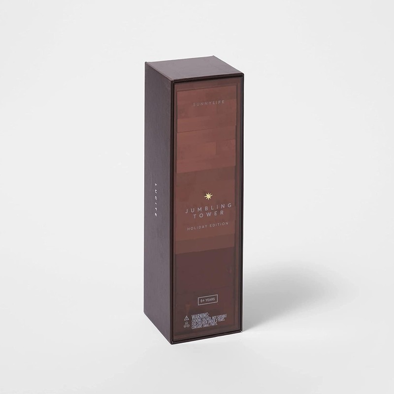 Sunnylife Lucite Acrylic Jumbling Tower - Holiday Edition