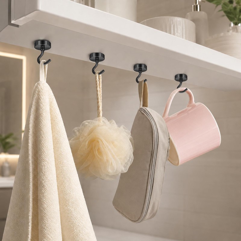 FINDMAG Magnetic Hooks Extra Strong 30 kg Pack of 6