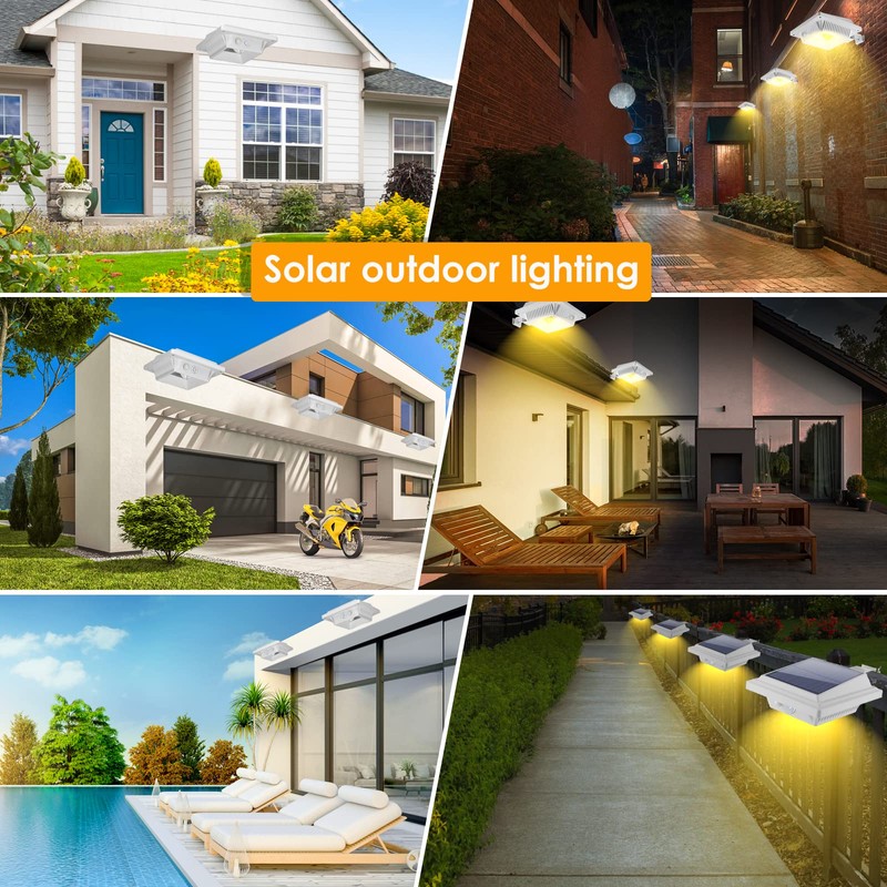KEENZO Solar Gutter Lights - Bright Solar Powered led Fence