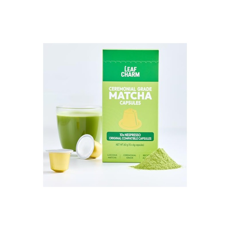 LeafCharm Matcha Pods - Nespresso Original Line Compatible