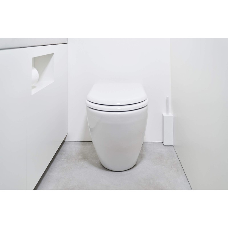 Tidy (Tidy) PlaTawa for Toilet, Compact Toilet Brush, Clear, Good