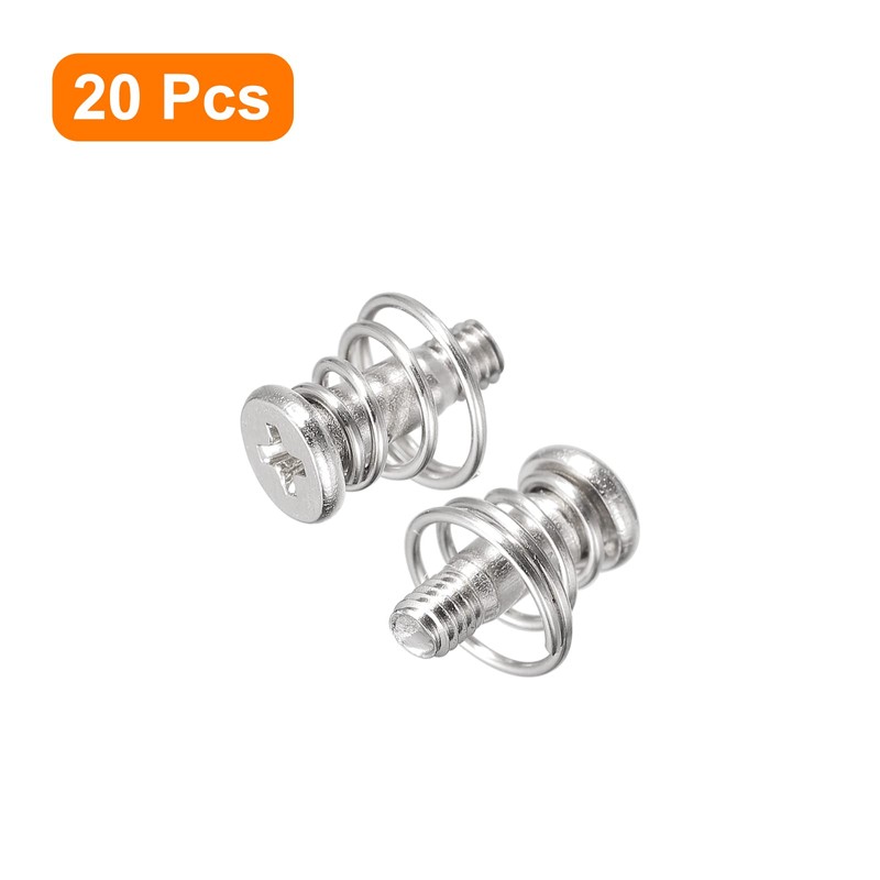sourcing map Spring Screws, 20pcs M2.5x9mm 7mm Spring OD GPU