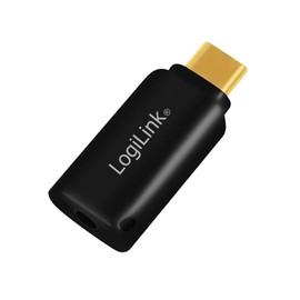 LogiLink UA0356 USB (Type-C) Sound Card (3.5 mm TRRS Connector) with Integrated Digital-Analogue Converter (DAC) for Hi-Fi Quality Sound