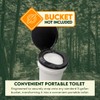 SE Portable Black Plastic Toilet Seat Lids, Fits a 5