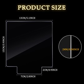 36 Pcs 2 mm Acrylic Sheet Clear Cast for LED Light Base, Thick Acrylic Blanks with Double Sided Protective 5.9'' x 5.1'' Plastic Glass Board for Signs DIY Display Projects Craft (Square)