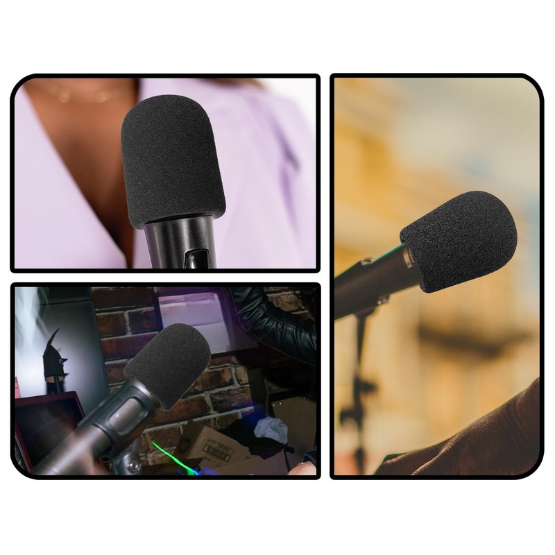 ZoeTekway Pack of 2 Black Thick Pop Protection Microphone Wind