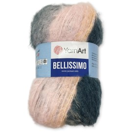 Frida's Wollhaus YarnArt 150 g Bellissimo Knitting Yarn Wool Mohair Fluffy 21 Colours (1416 | 8681338535123)