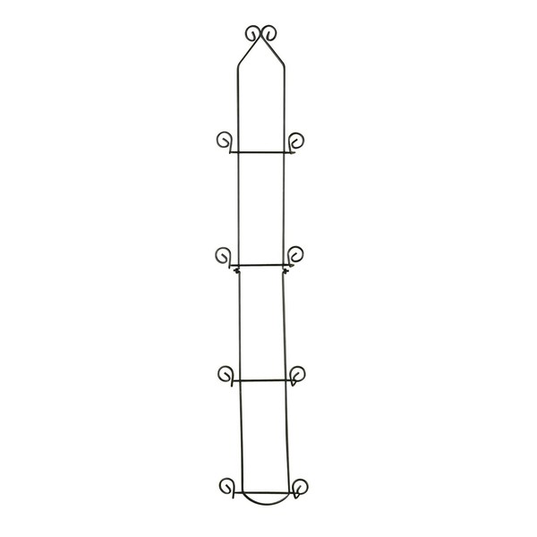 Tripar 4 Tier Vertical White Plate Rack for Collectible Plates,