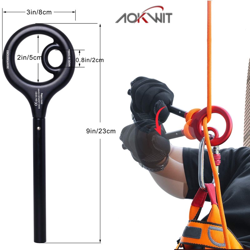 AOKWIT 9 Rescue Figure, Upgrade 8 Descender Climbing Gear Downhill